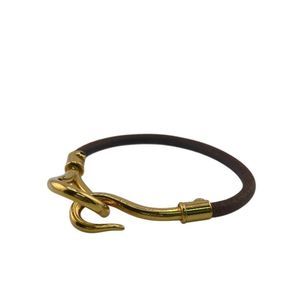 Hermes Jumbo H Bracelet Branded Accessories Brown Unisex